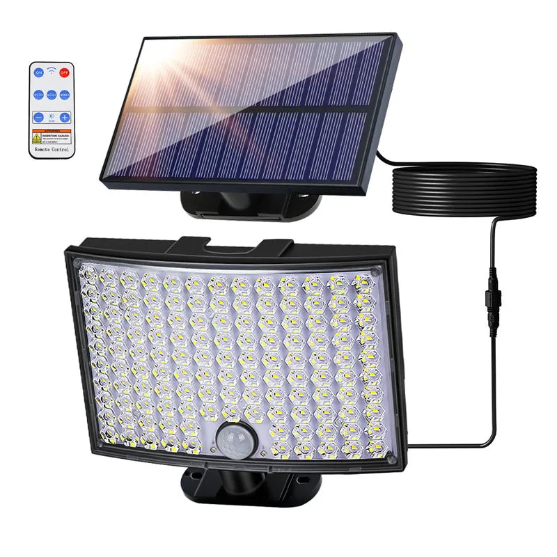 GHUSTAR Solar Motion Sensor Outdoor Lights IP65 Waterproof Garden Lamp