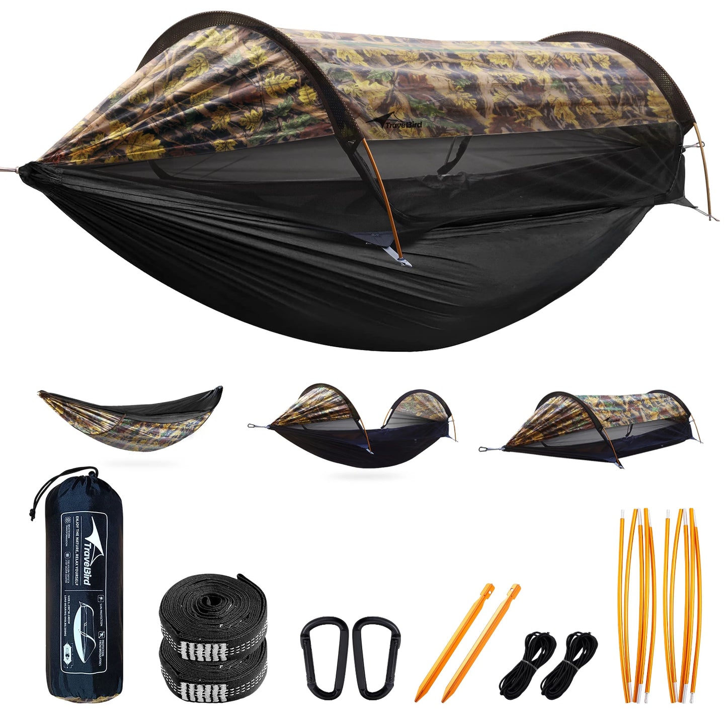 Travel Bird Outdoor Hammock With Mosquito Net For Camping