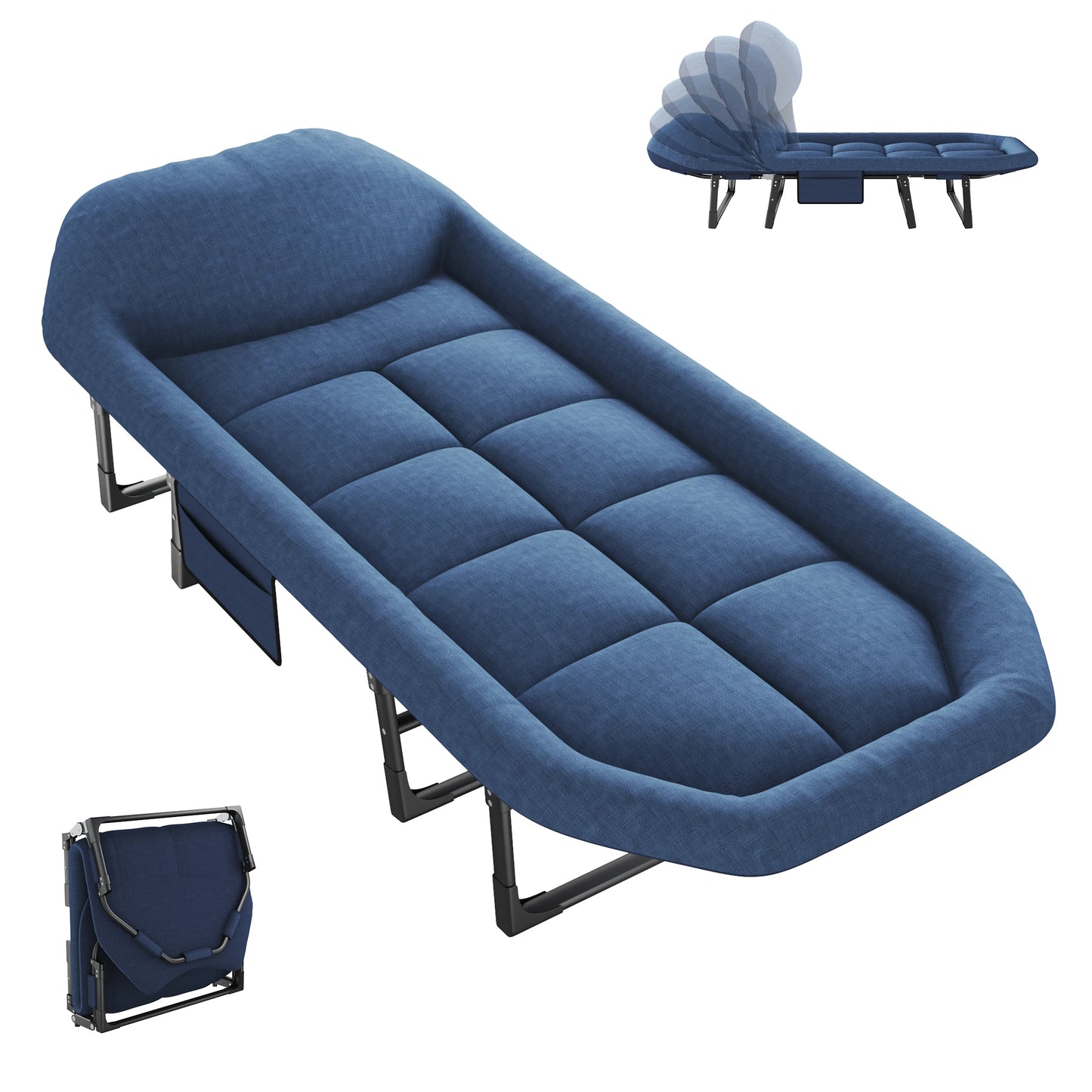 JHK Folding Camping Cot With Mattress Lightweight Bed For Outdoors