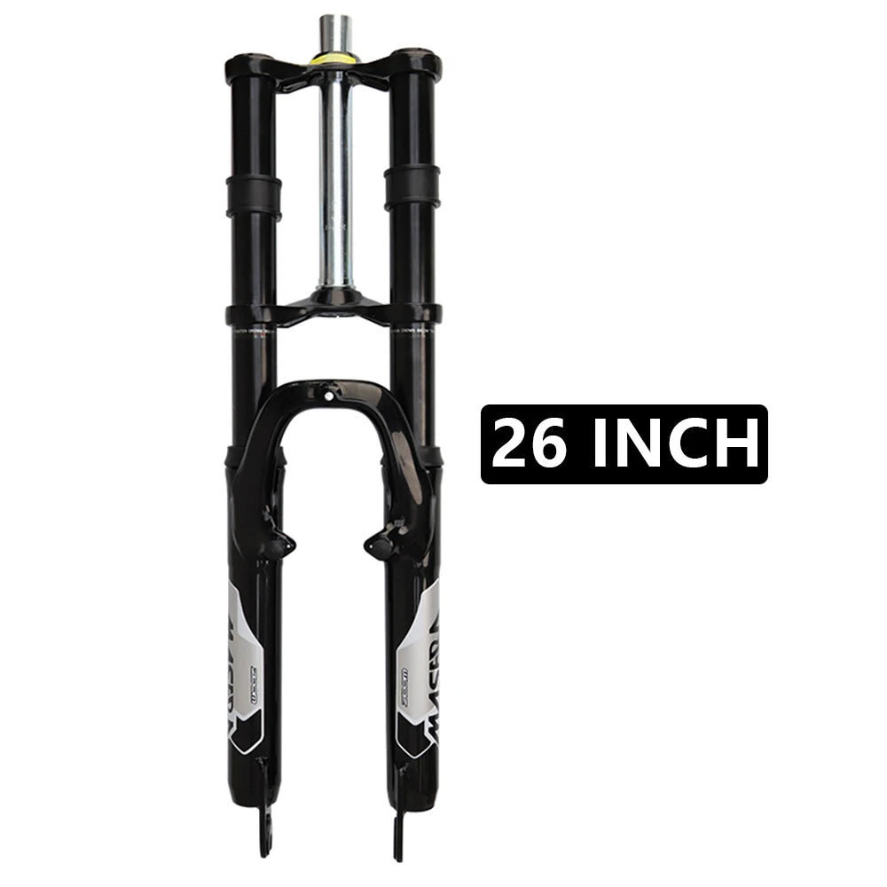 Deceleration Bicycle Front Fork, Mountain Bike Suspension Fork, MTB Double Shoulder Shock Absorber, 20 ", 24", 26"