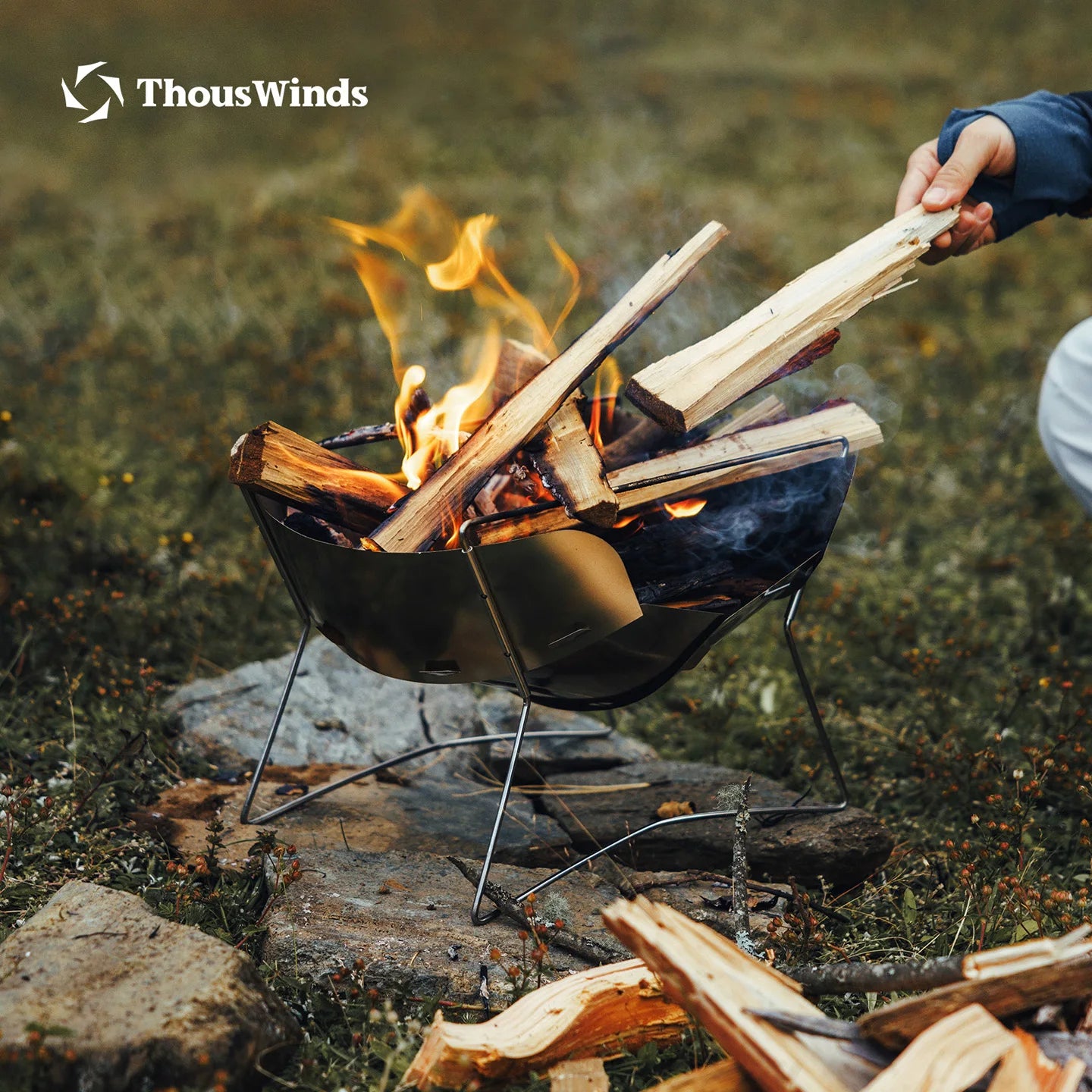 Thous Winds Hanablaze Ultralight Foldable Outdoor Wood Stove Fire Pit