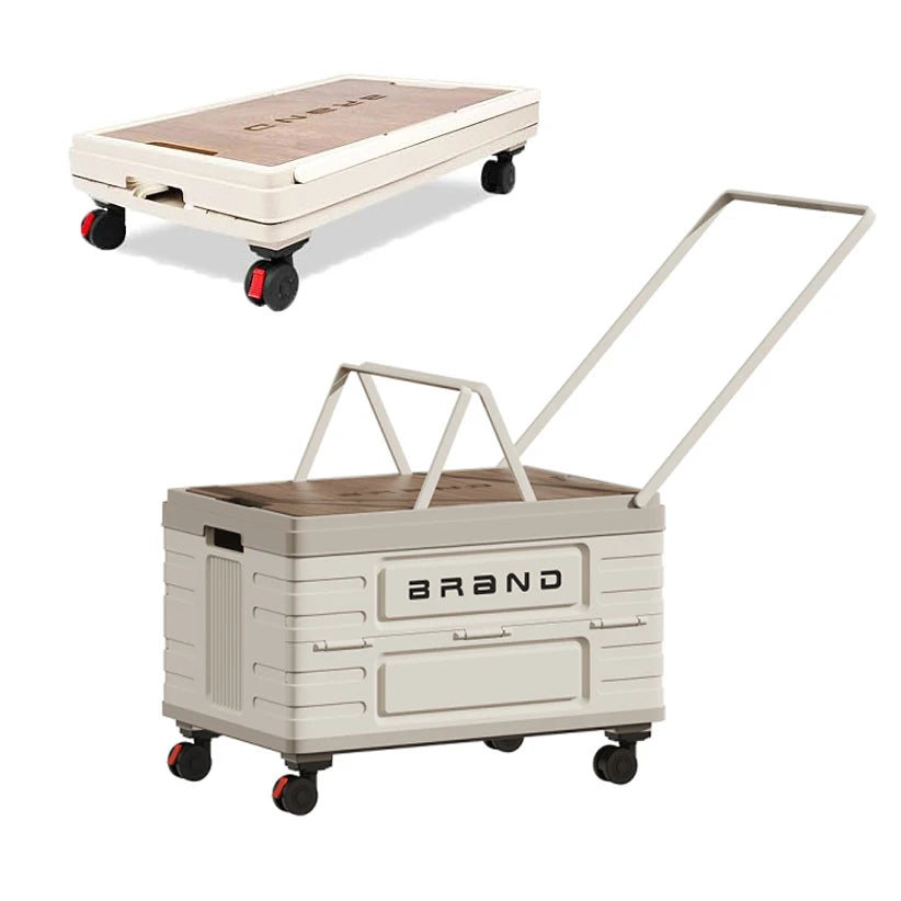 360 Rotating Foldable Storage Cart With Silent Wheels
