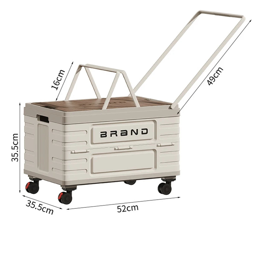 360 Rotating Foldable Storage Cart With Silent Wheels