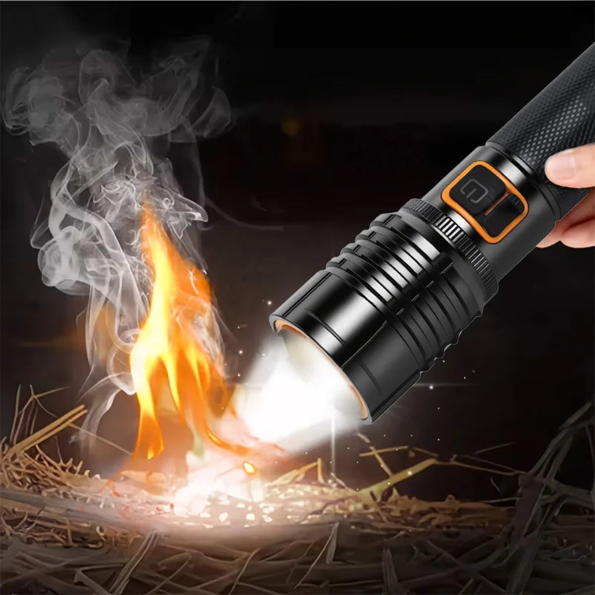 Skywolfeye EDC Tactical Flashlight USB C Rechargeable High Power LED