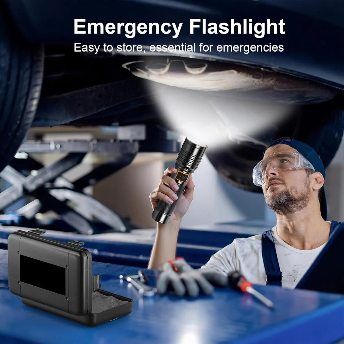 Skywolfeye EDC Tactical Flashlight USB C Rechargeable High Power LED