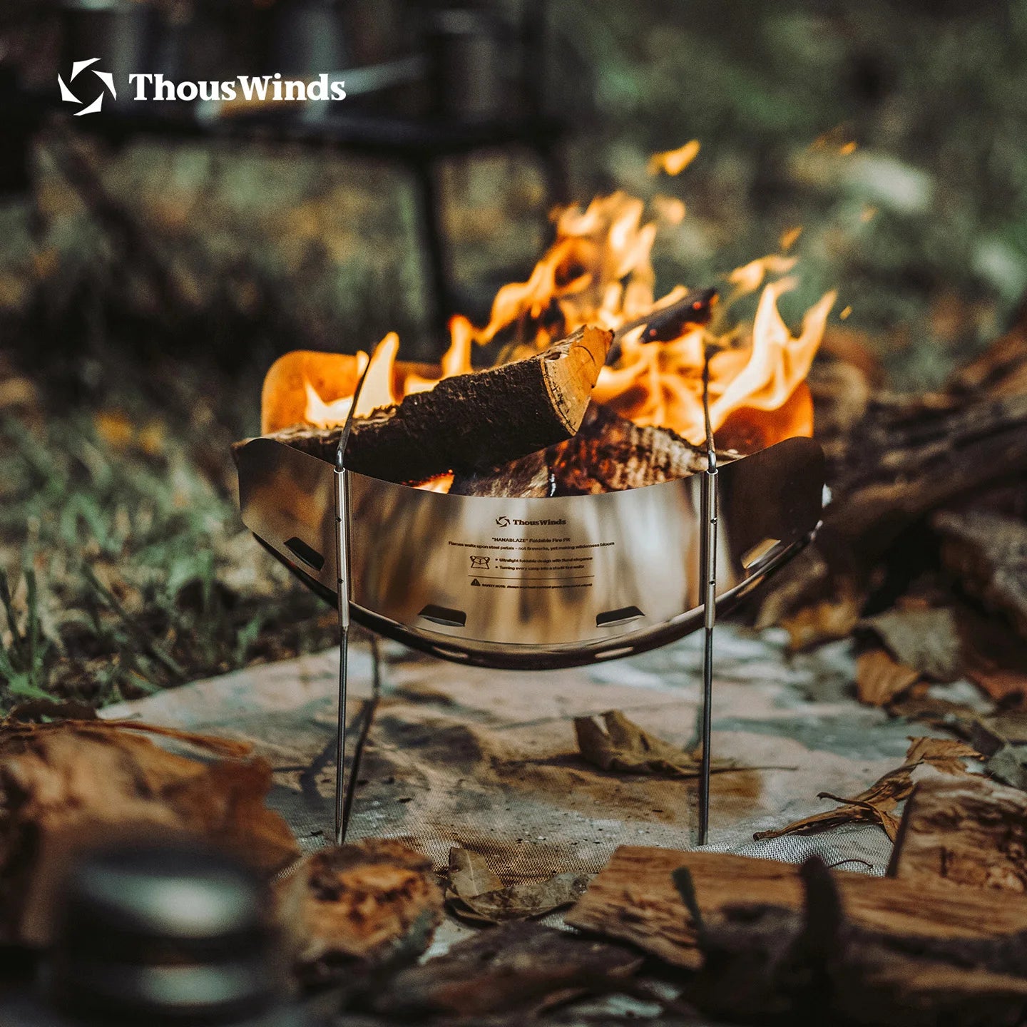 Thous Winds Hanablaze Ultralight Foldable Outdoor Wood Stove Fire Pit