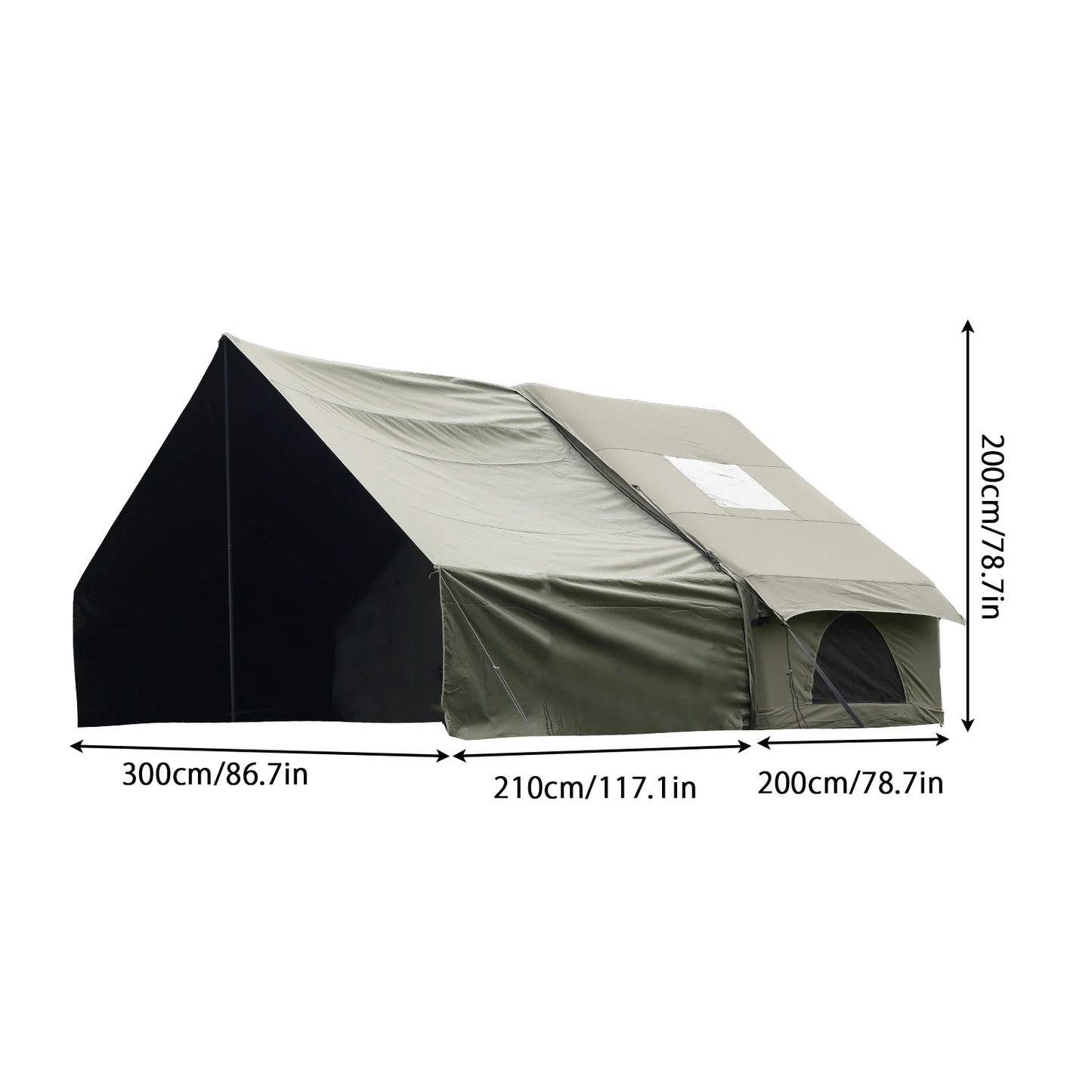 Pakicetus Inflatable Camping Tent With Skylight Breathable Mesh