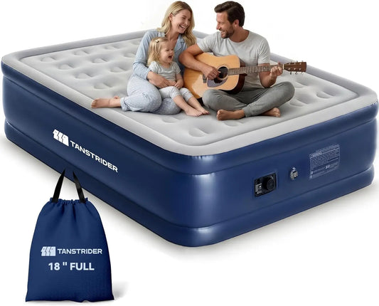 Air Mattress Built-In Pump for Guests and Camping Comfort