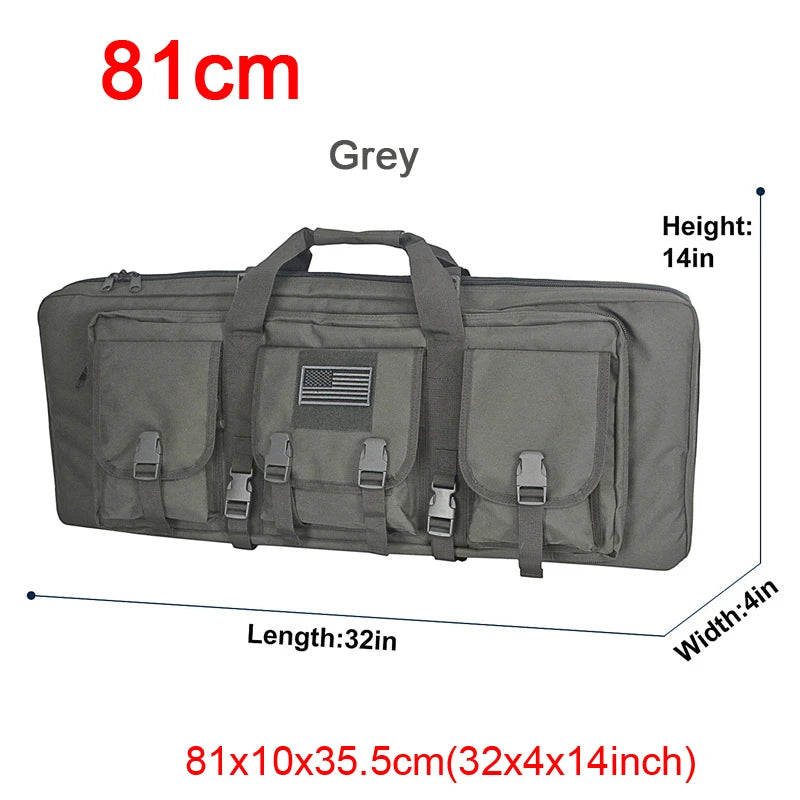 LQARMY Tactical Double Rifle Case Molle Bag Sniper