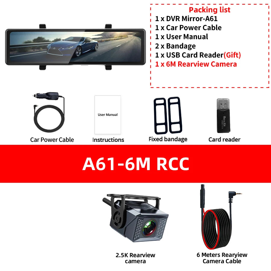Acceo 4K Dashcam With Dual Channel Recording ADAS GPS