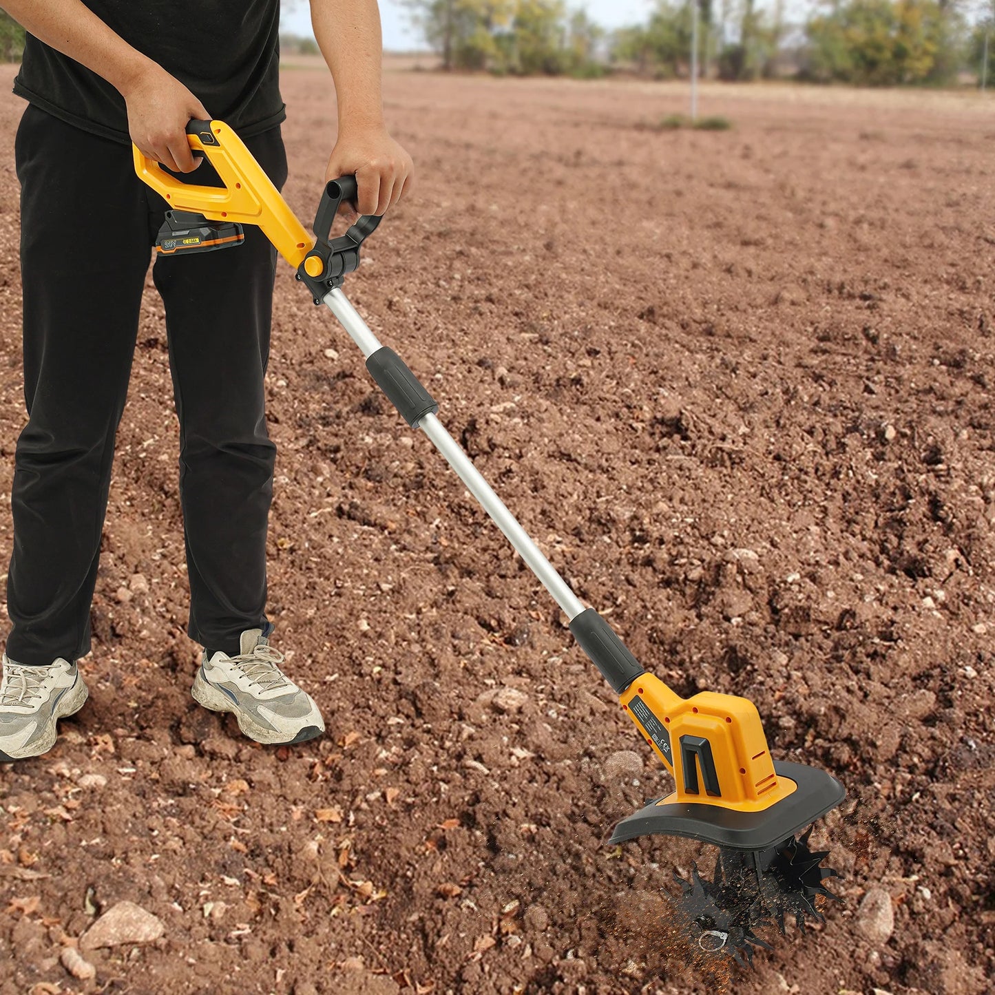 20V Cordless Tilling Machine With 2000mAh Battery And 4 Blades