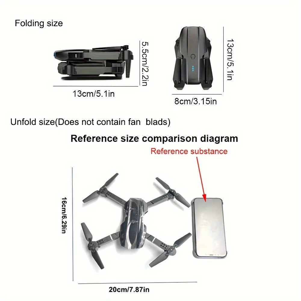 E99 Pro Drone With HD Dual Camera WiFi Obstacle Avoidance