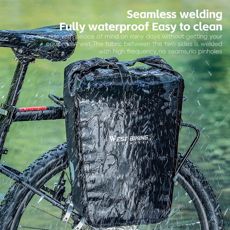West Biking Double Sided Portable Pannier Waterproof Bike Bag