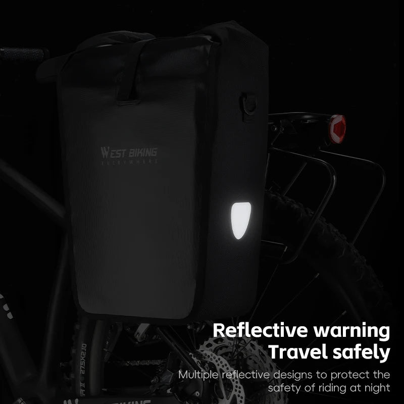 West Biking Double Sided Portable Pannier Waterproof Bike Bag