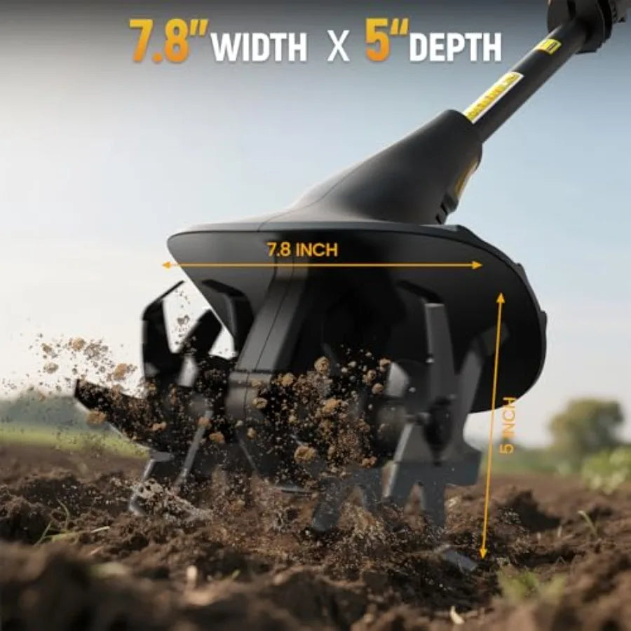 Cordless Tiller Cultivator For 20V Max Battery 360 RPM