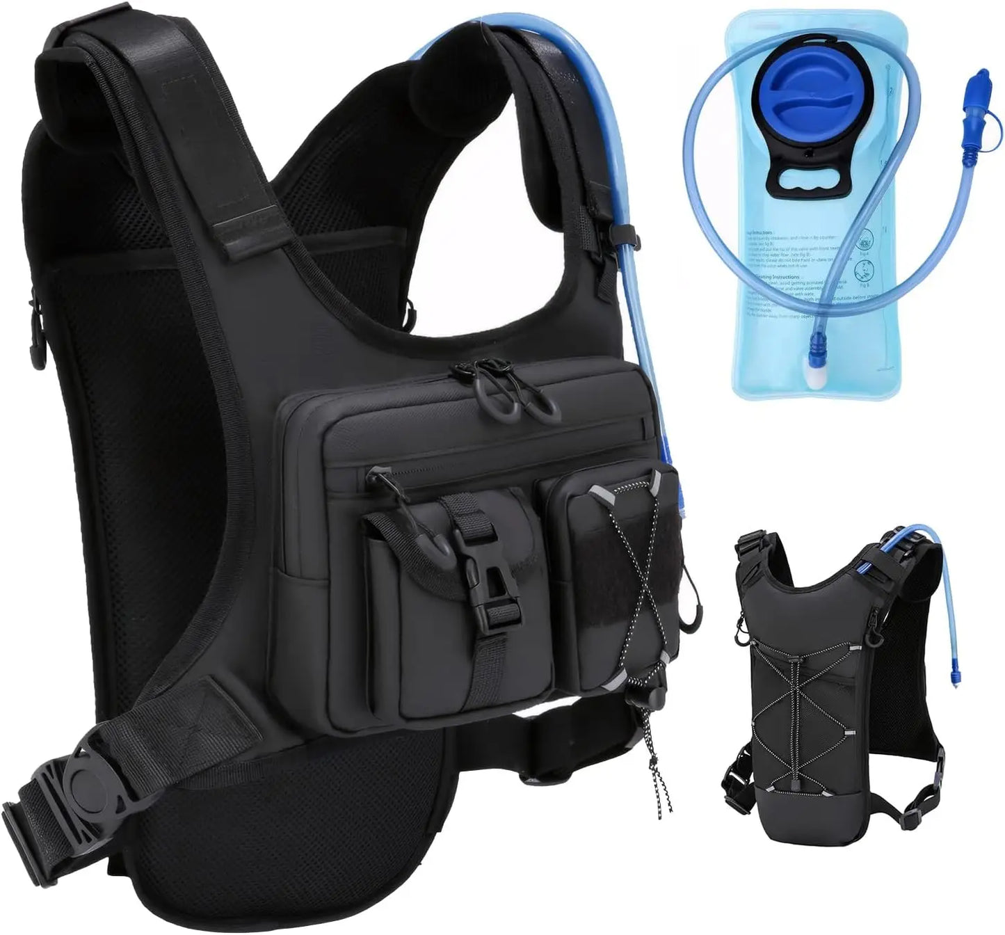 Hydration Vest Backpack for Running and Hiking with Water Bladder