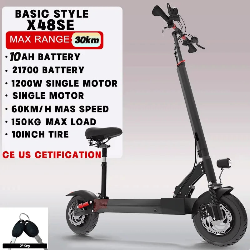 Jueshuai Outdoor Electric Scooter 1000W 48V-72V Fast Off Road Foldable