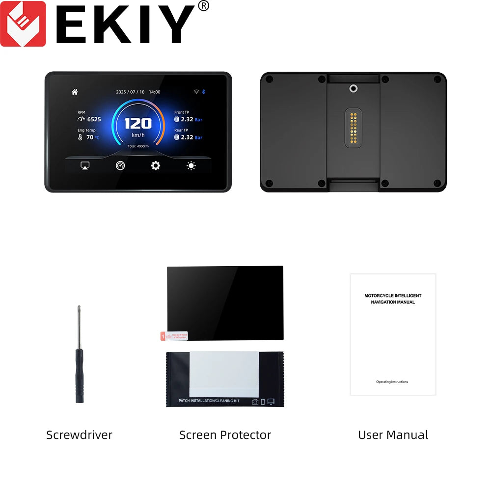 EKIY Wireless CarPlay Android Auto GPS Motorcycle Dashboard For BMW