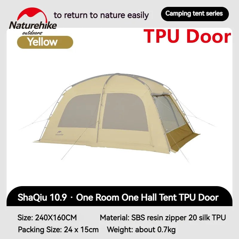 Naturehike Dunes 6 Person 4 Season Dome Tent With Extended Canopy Chimney Hole