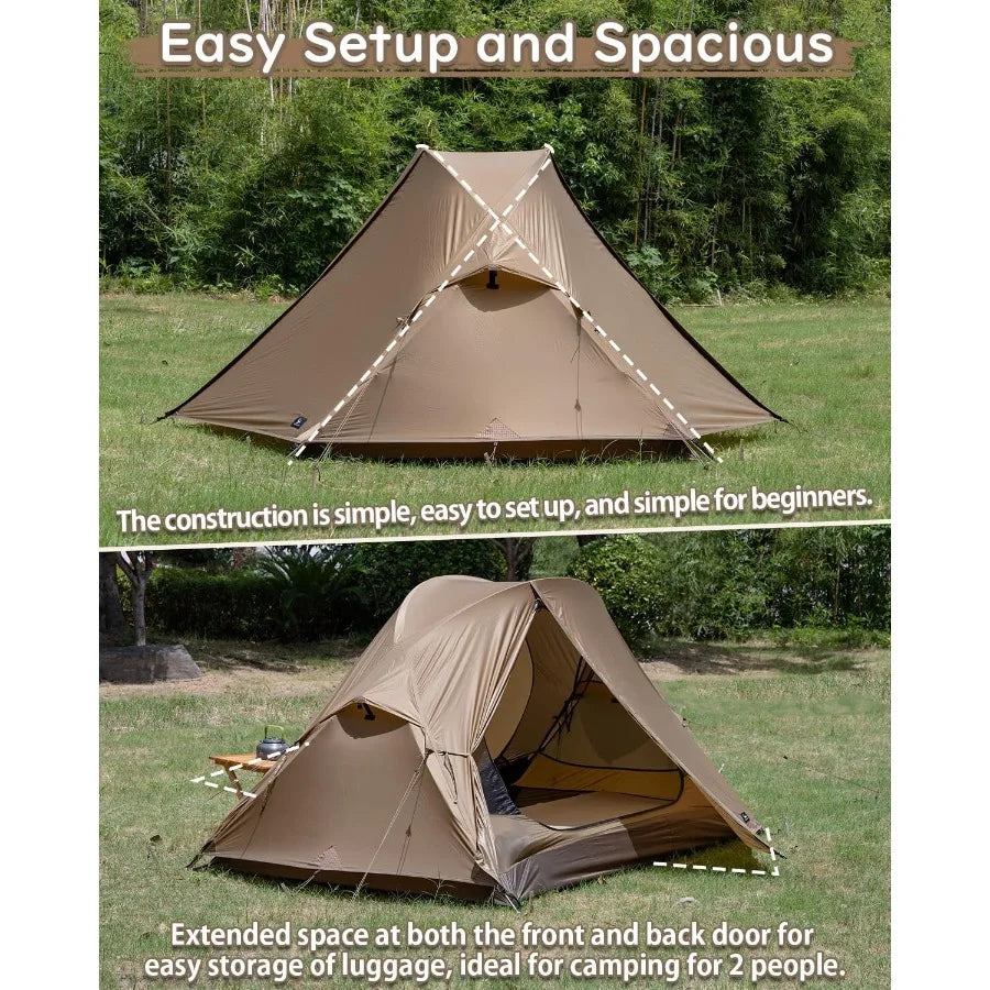 Ultralight Backpacking Tent Nylon for Hiking and Camping