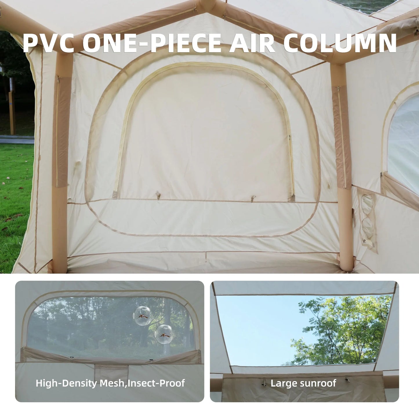 Inflatable Camping Tent For SUV Easy Setup Waterproof Air Glamping