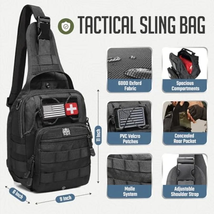265 Pcs Survival Kit Emergency Gear For Bug Out Backpack