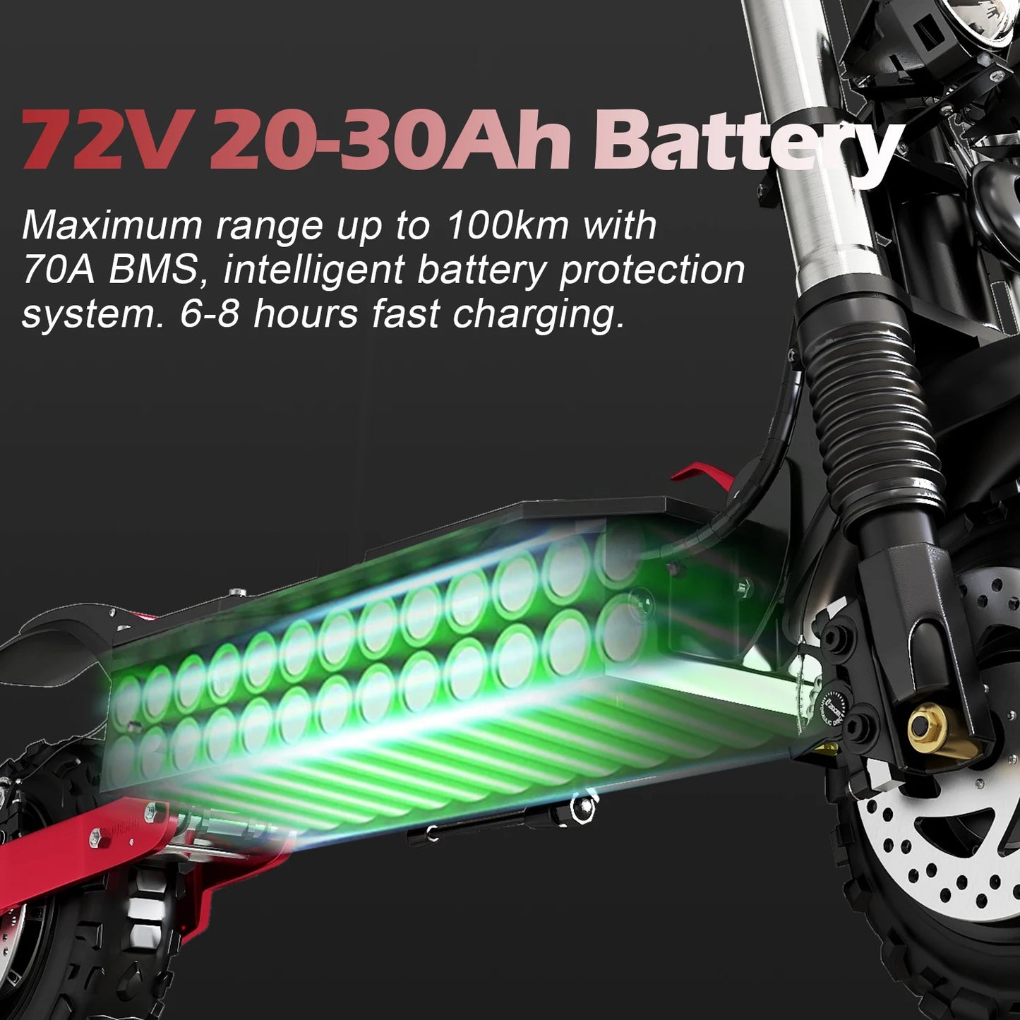 Jueshuai Outdoor Electric Scooter 1000W 48V-72V Fast Off Road Foldable