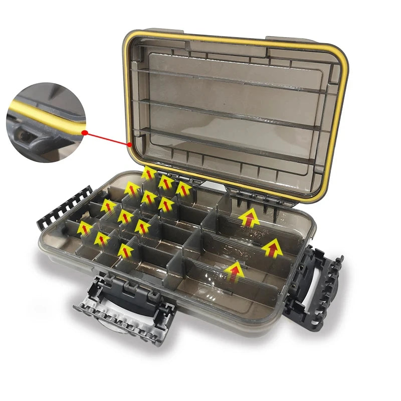 Large Capacity Waterproof Fishing Tackle Box For Hooks And Bait