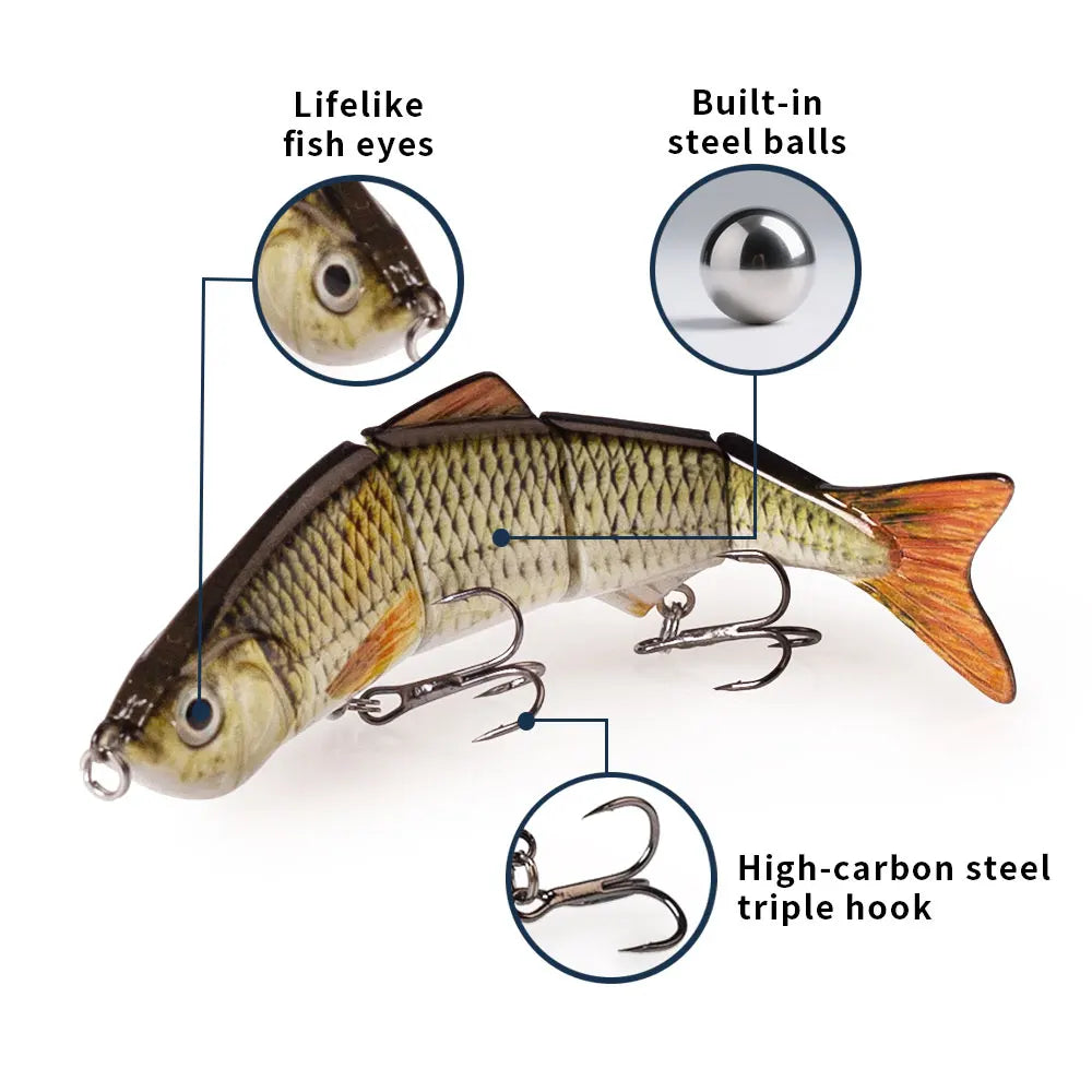 Hanlin Multi Jointed Swimbait Lure Sinking Bass Fishing