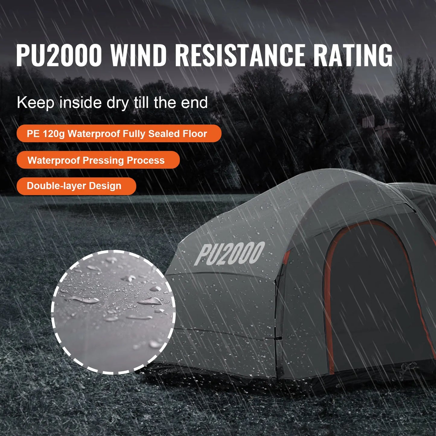 SucceBuy SUV Camping Tent for Travel with Rain Layer