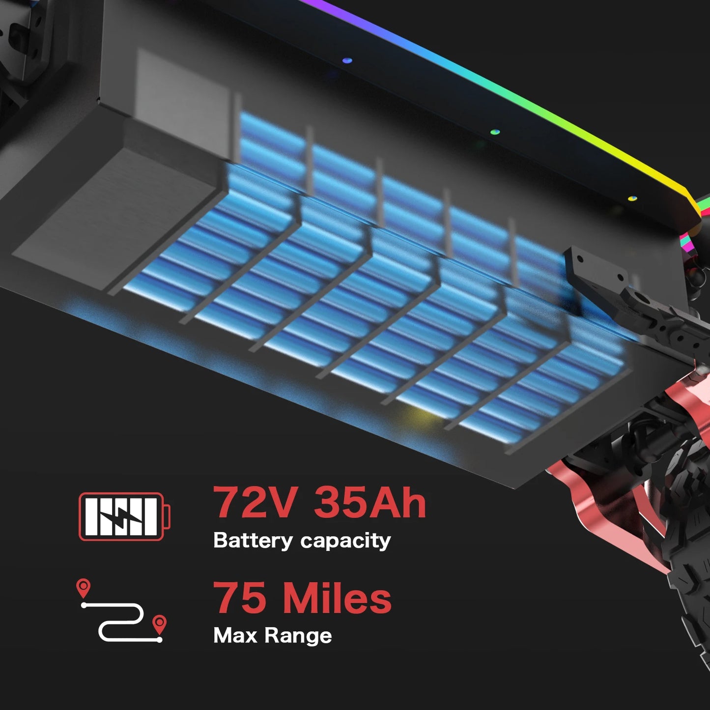 REDDYDY Offroad Electric Scooter Dual Motor 10000W 60 MPH
