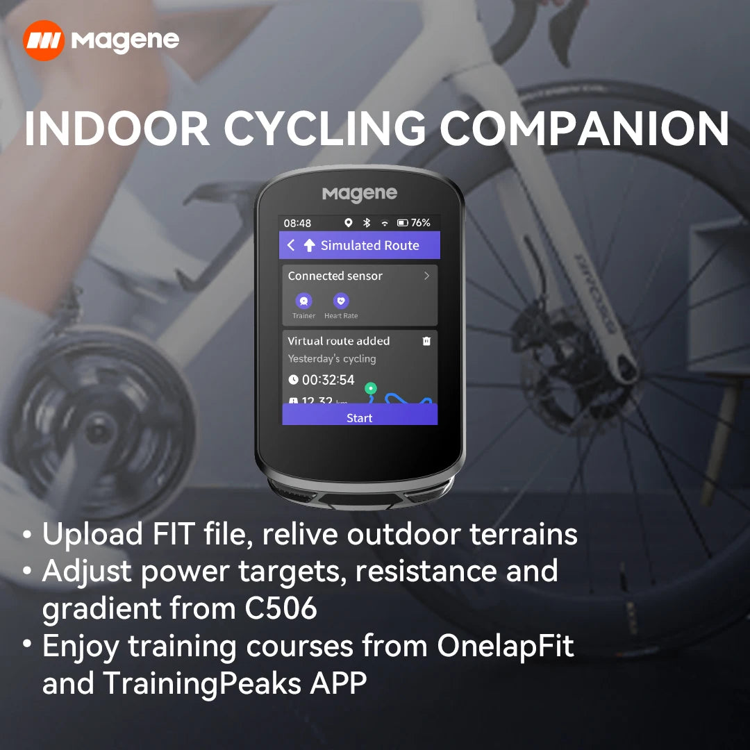 Magene C506 GPS Bike Computer With Navigation And WiFi Speedometer