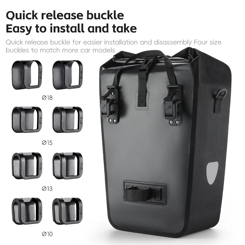 West Biking Double Sided Portable Pannier Waterproof Bike Bag