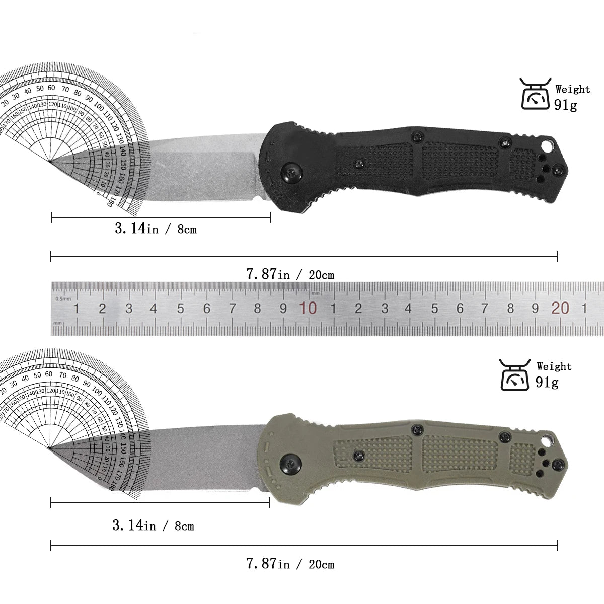 No Outdoor EDC Folding Pocket Knife D2 Steel Blade