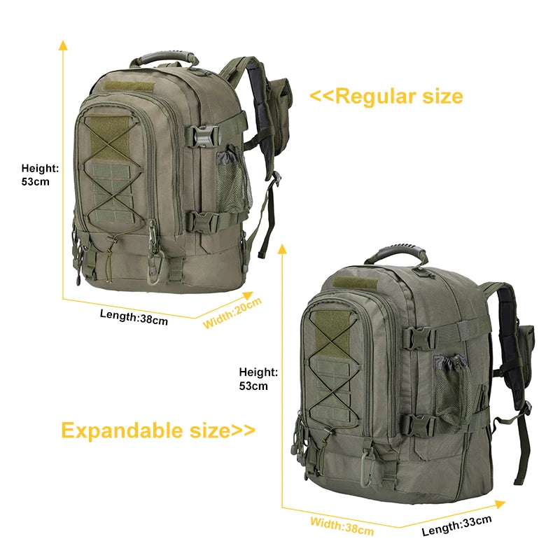 LQARMY Tactical Backpack Molle Assault Pack For Camping