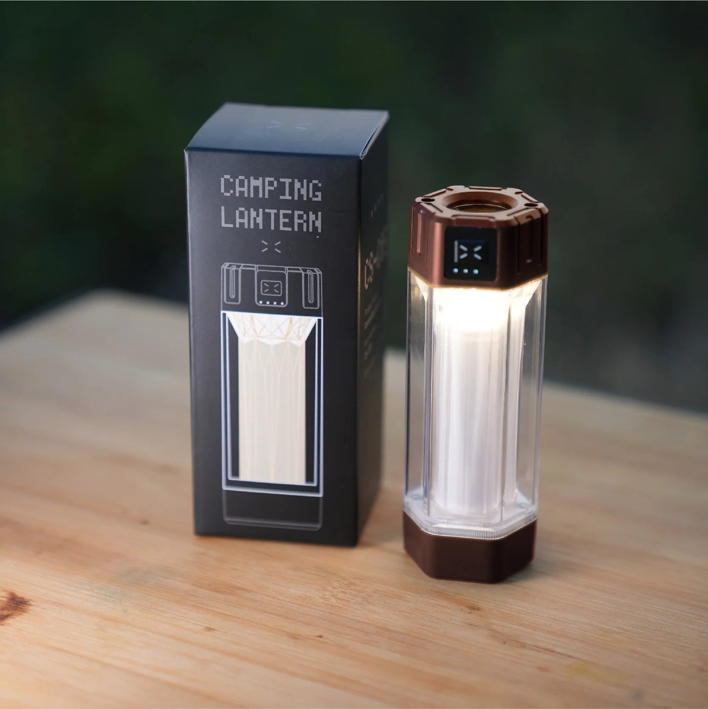 LED Camping Lantern Rechargeable 2000mAh Type-C 5 Modes 300 Lumen