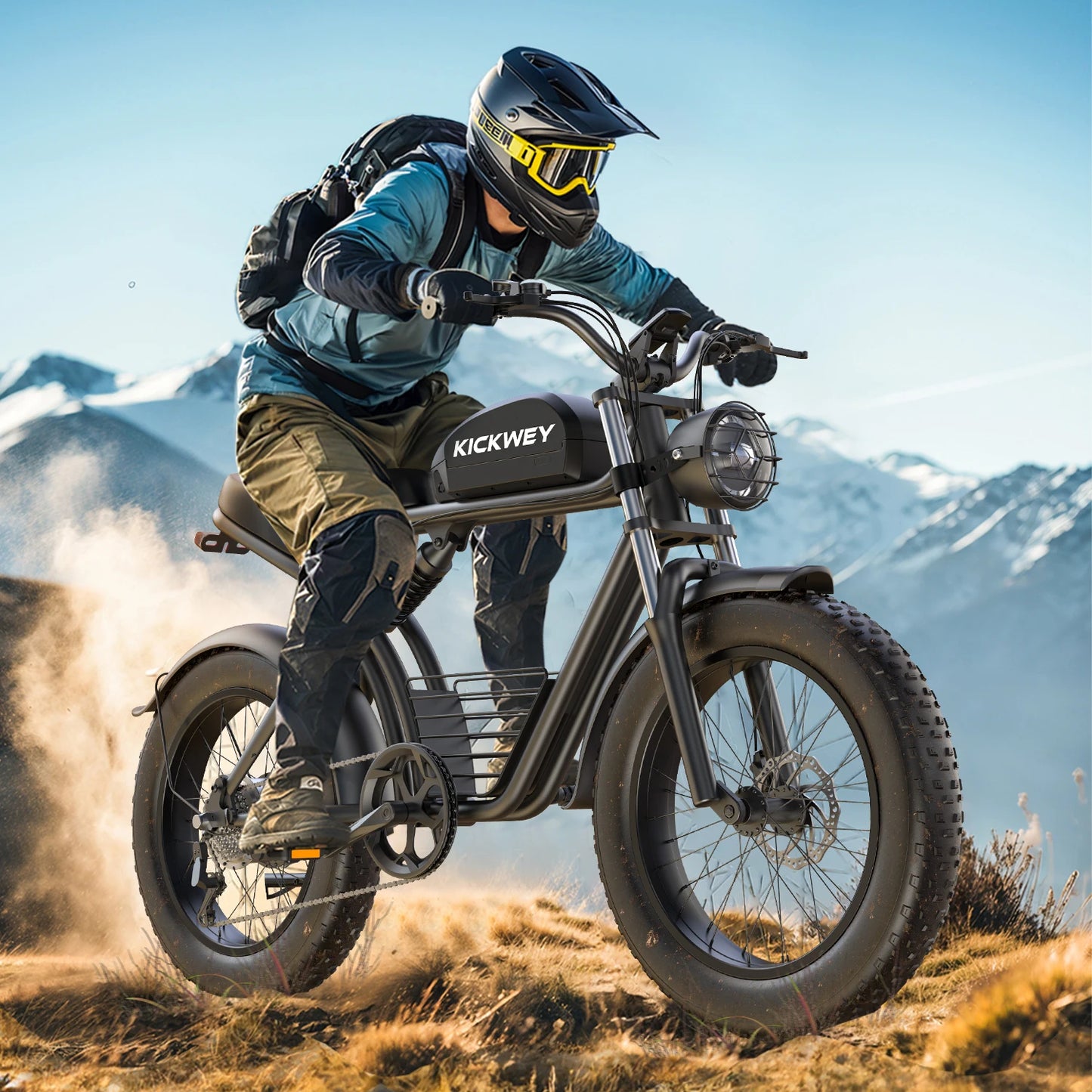 Kickwey K7 1500W Electric Fat Tire Mountain Bike Offroad