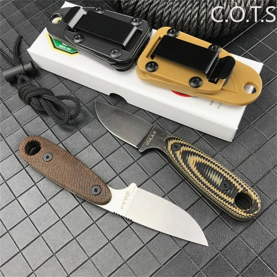 Izula G10 Handle Knife D2 Blade For Outdoor Survival