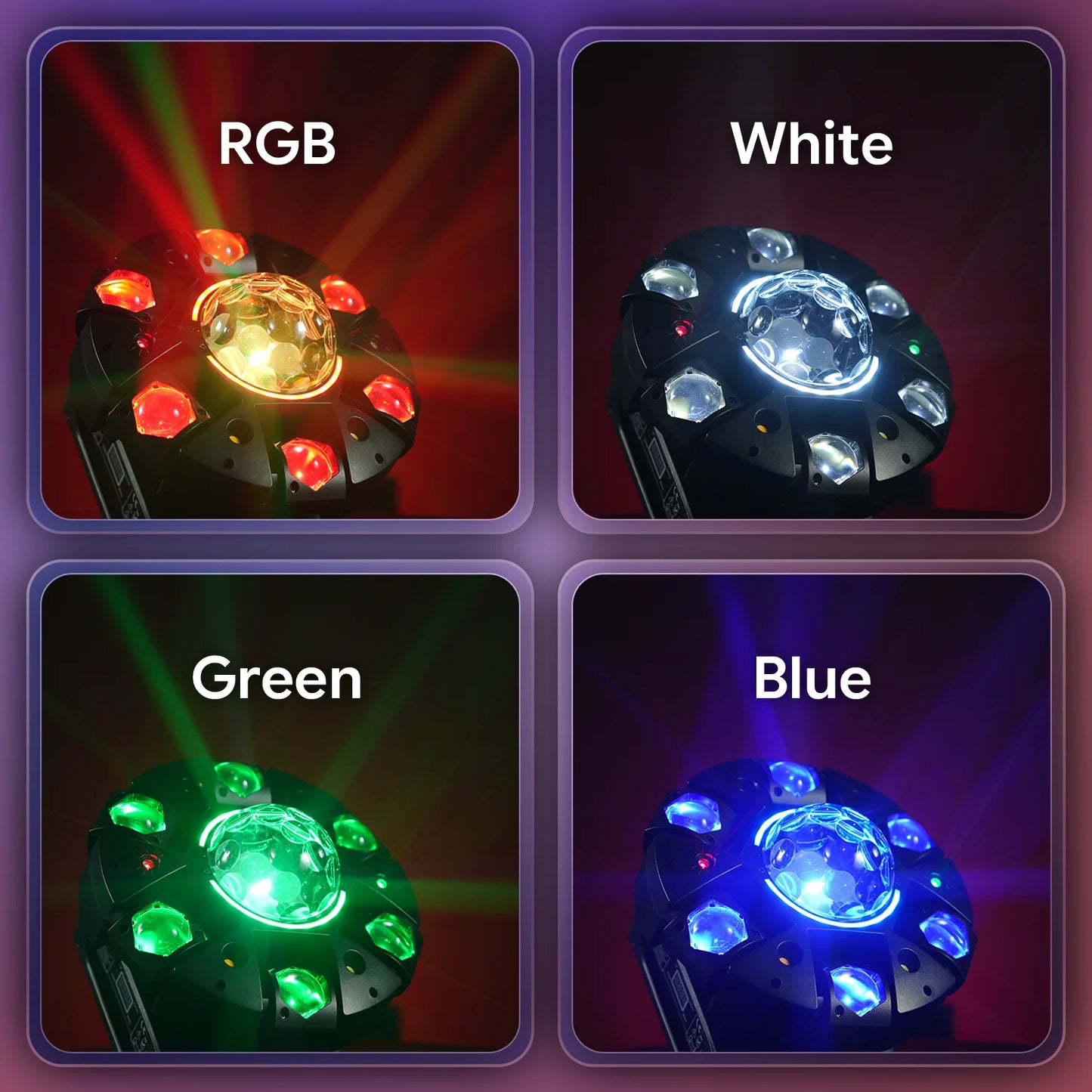 Fieryzeal 150W Six Arm RGBW Moving Head Light With DMX