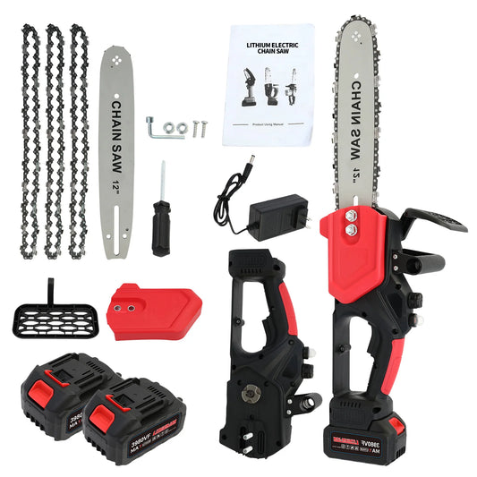 Cordless Chainsaw Handheld Electric 1800W Brushless One-Handed Tool