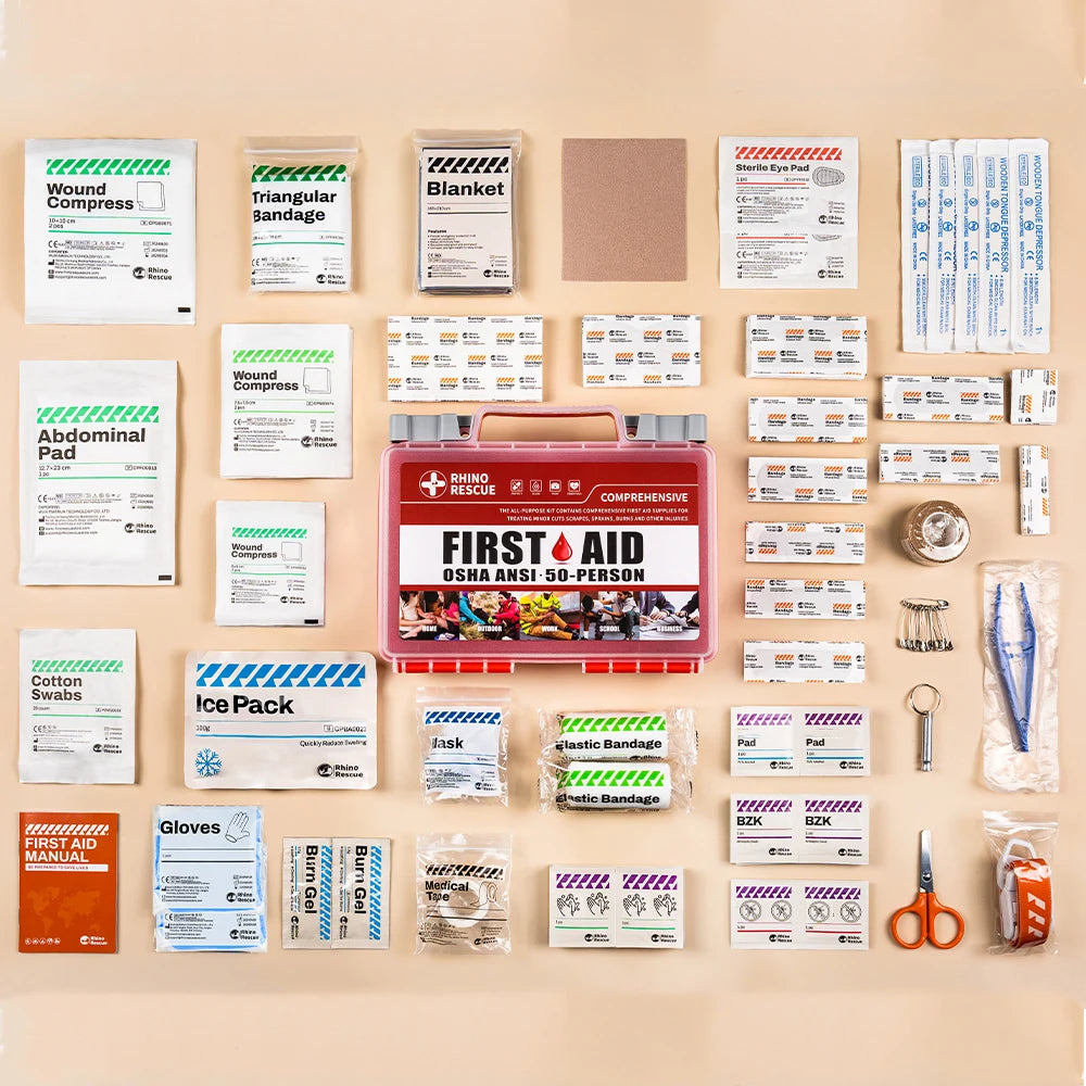 Rhino Rescue Complete First Aid Kit for Home and Office