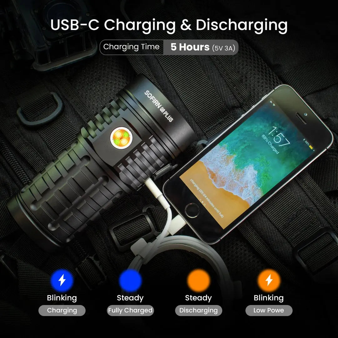 Sofirn Q8 Plus 16000lm Anduril 2.0 USB C Rechargeable