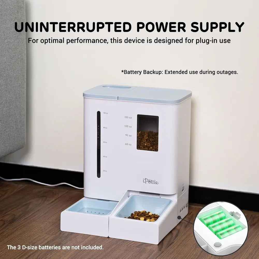 XMSJ Automatic Pet Feeder and Waterer 2-In-1 Set 300 Oz