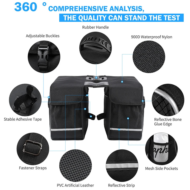 West Biking Multifunctional Saddle Bag Waterproof Bike Rack Bag