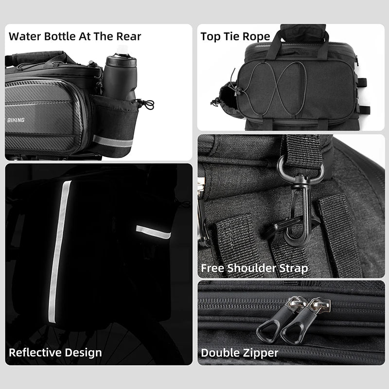 West Biking Large Capacity EVA Bicycle Rear Seat Bag MTB