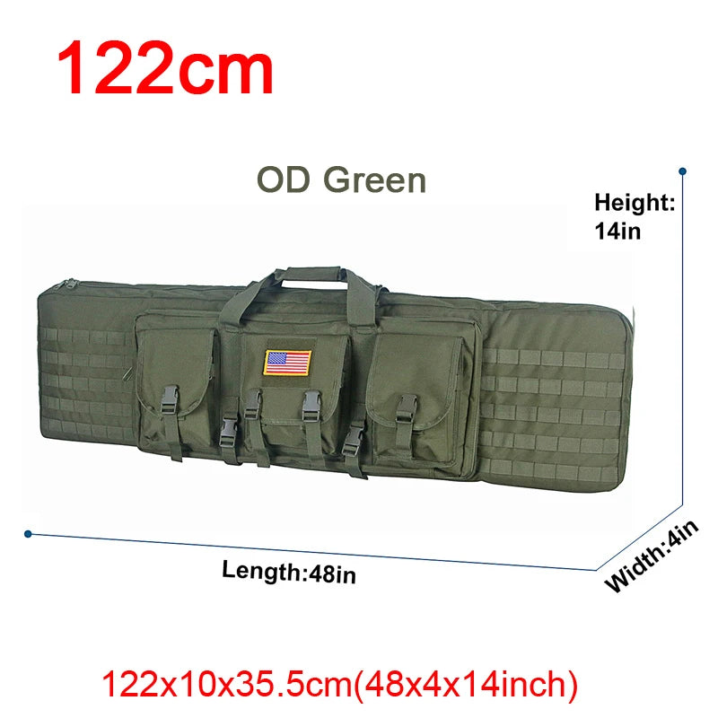 LQARMY Tactical Double Rifle Case Molle Bag Sniper