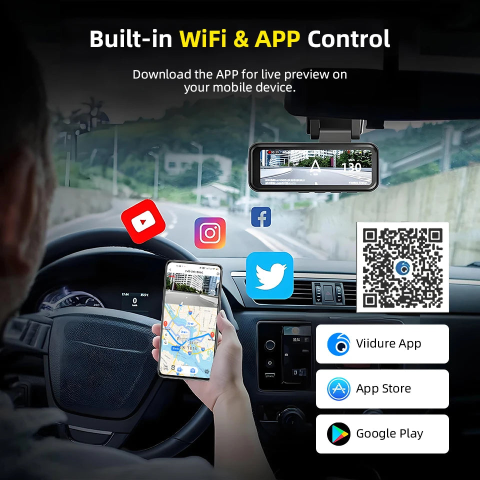 Acceo 4K Dashcam Dual Lens Night Vision GPS Parking Monitoring