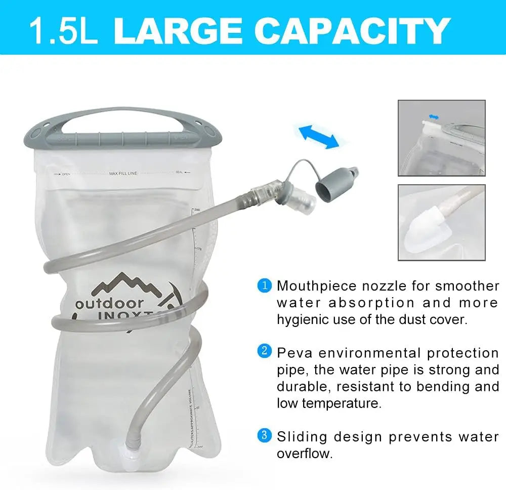 Hydration Vest Backpack For Running And Hiking With 1.5L Bladder