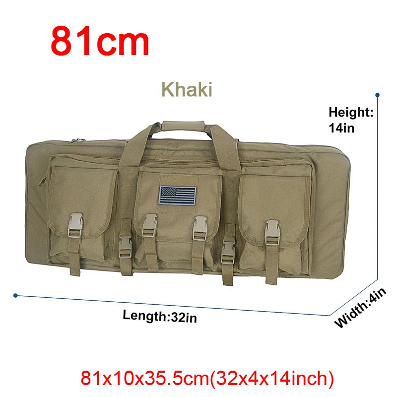 LQARMY Tactical Double Rifle Case Molle Bag Sniper