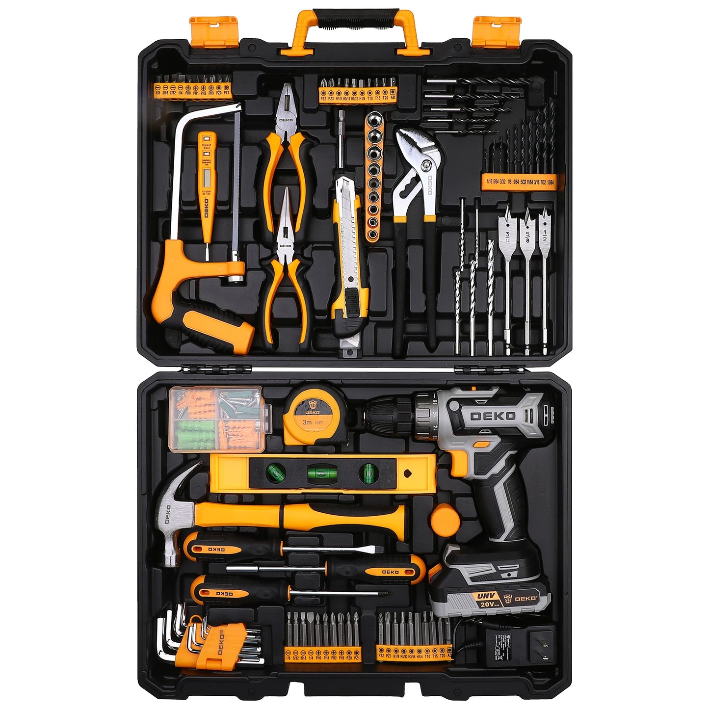 DEKO 20V Cordless Drill Kit With Battery For Home DIY